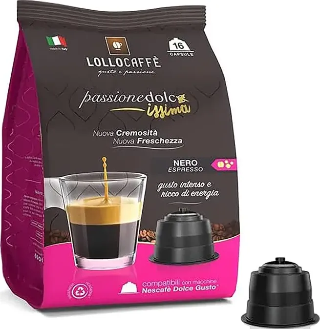 Nero Lollo Caffè 16 capsule per Nescafè Dolce Gusto