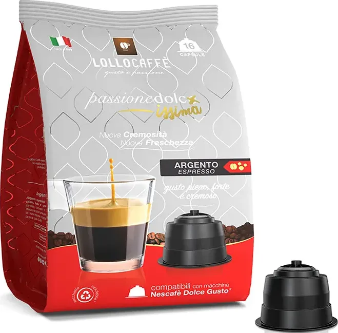 Argento Lollo Caffè 16 capsule per Nescafè Dolce Gusto