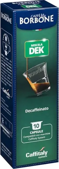 Miscela Verde Dek Borbone per Caffitaly 10 capsule