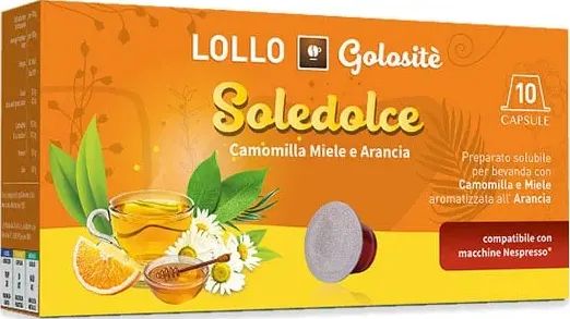 Camomilla Miele e Arancia Lollo Caffè 10 capsule per Nespresso di verocaffe.eu