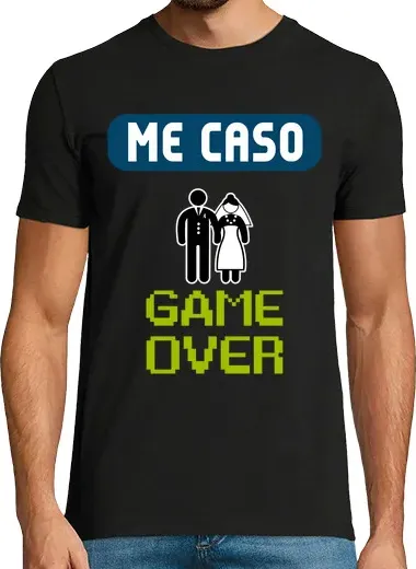 T-shirt uomo manica corta t-shirt addio al celibato game over