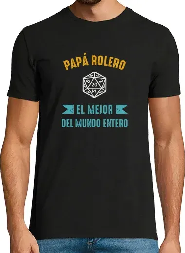 T-shirt uomo manica corta giochi di ruolo di papà ero