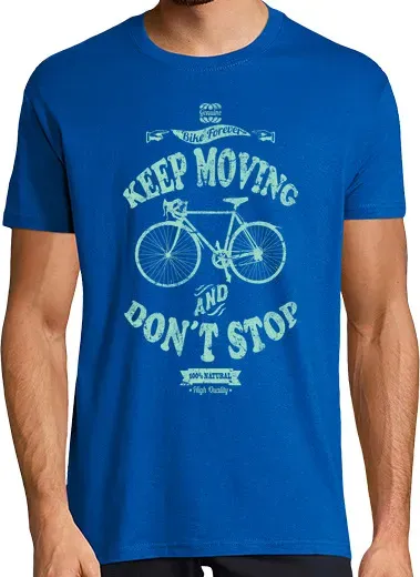 T-shirt uomo manica corta keep moving and don't stop