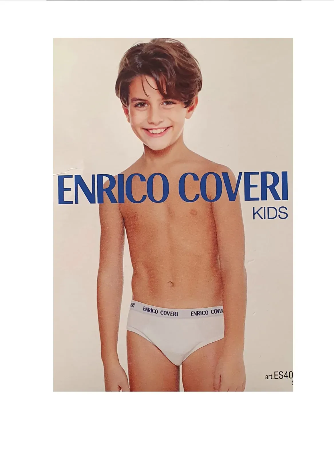 Slip kids ENRICO COVERI in cotone elasticizzato art. ES4000.CO ENRICO COVERI Bianco 8055270027358 95%Cotone 5%Elastan Cina 2/3