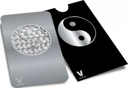 Grinder card yin and yang - tritaerbe a tessera in metallo