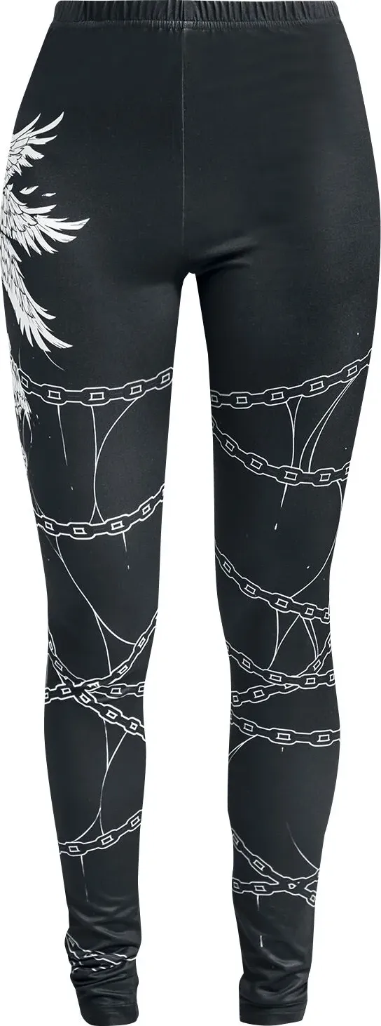 Gothicana by EMP - Leggings with large print - Leggings - Donna - nero