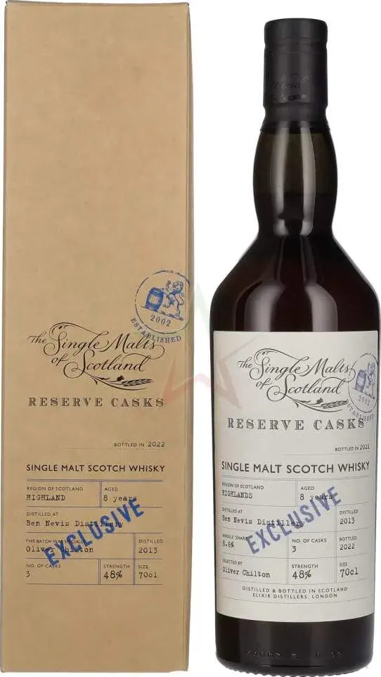 The single malts of scotland ben nevis reserve casks 2013