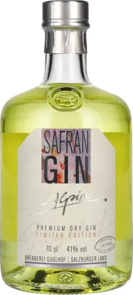 Guglhof safran gin alpine premium dry gin limited edition