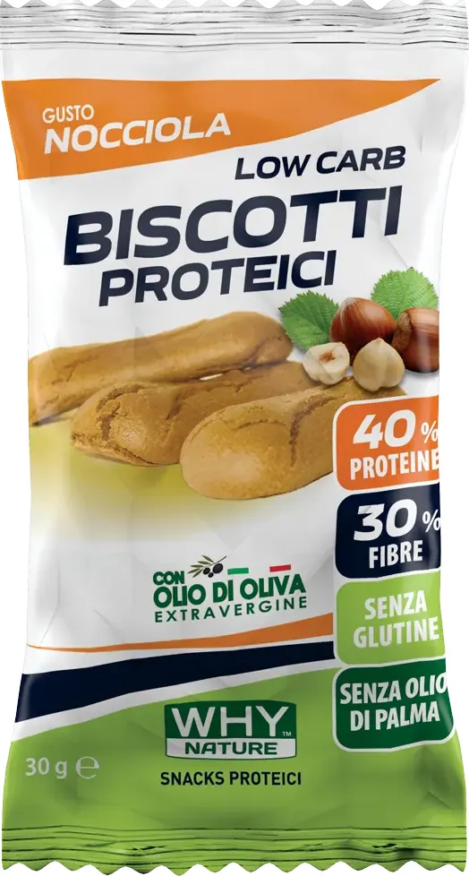 Why Nature Biscotti Proteici Nocciola 30g Biovita