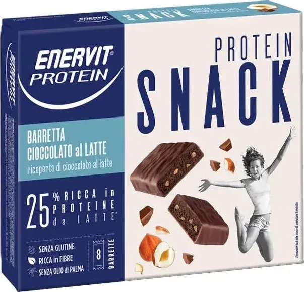 Enervit Protein Snack 8 Barrette Cioccolato Latte Enervit