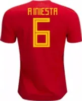 "Maglia 2018/19 Spagna calcio 2018-2019 Home (A Iniesta 6)"