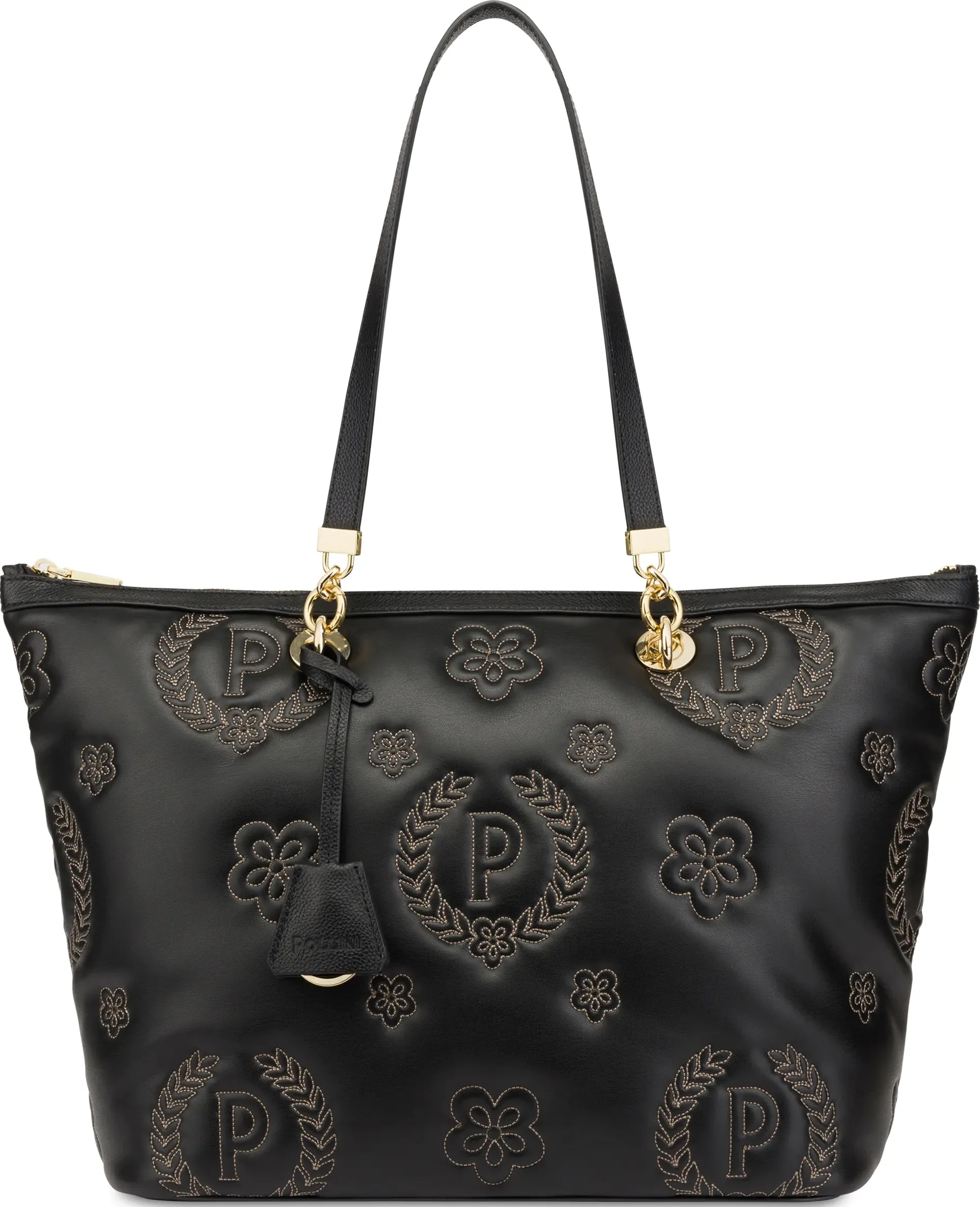 Shopping bag con manici intercambiabili Puffy Heritage NERO/NERO/NERO