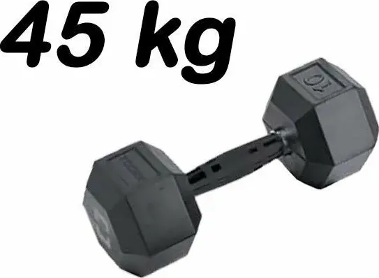 Manubrio esagonale gommato 45 kg. cod.ameg-45 linea toorx absolute