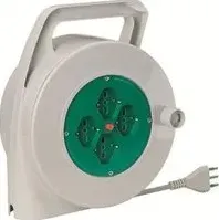 "Fanton Prolunga con Avvolgicavo Serie Piuma 20 mt 3g1,5 H05vv-f 2p+t 16a Standard Italiano Bipasso Italo-tedesca 2p+t 16a (x 4) Bianco-verde 01343-013"