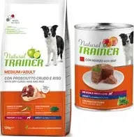 "12 kg Natural Trainer + 2 x 400 g umido Adult Medium/Maxi con Manzo gratis! - Medium Adult con Prosciutto Crudo & Riso"