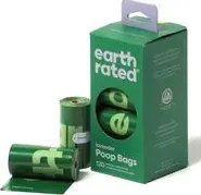 "Rotoli di sacchetti per rifiuti canini Earth Rated - 8 rotoli da 15 sacchetti, lavanda (120 sacchetti)"