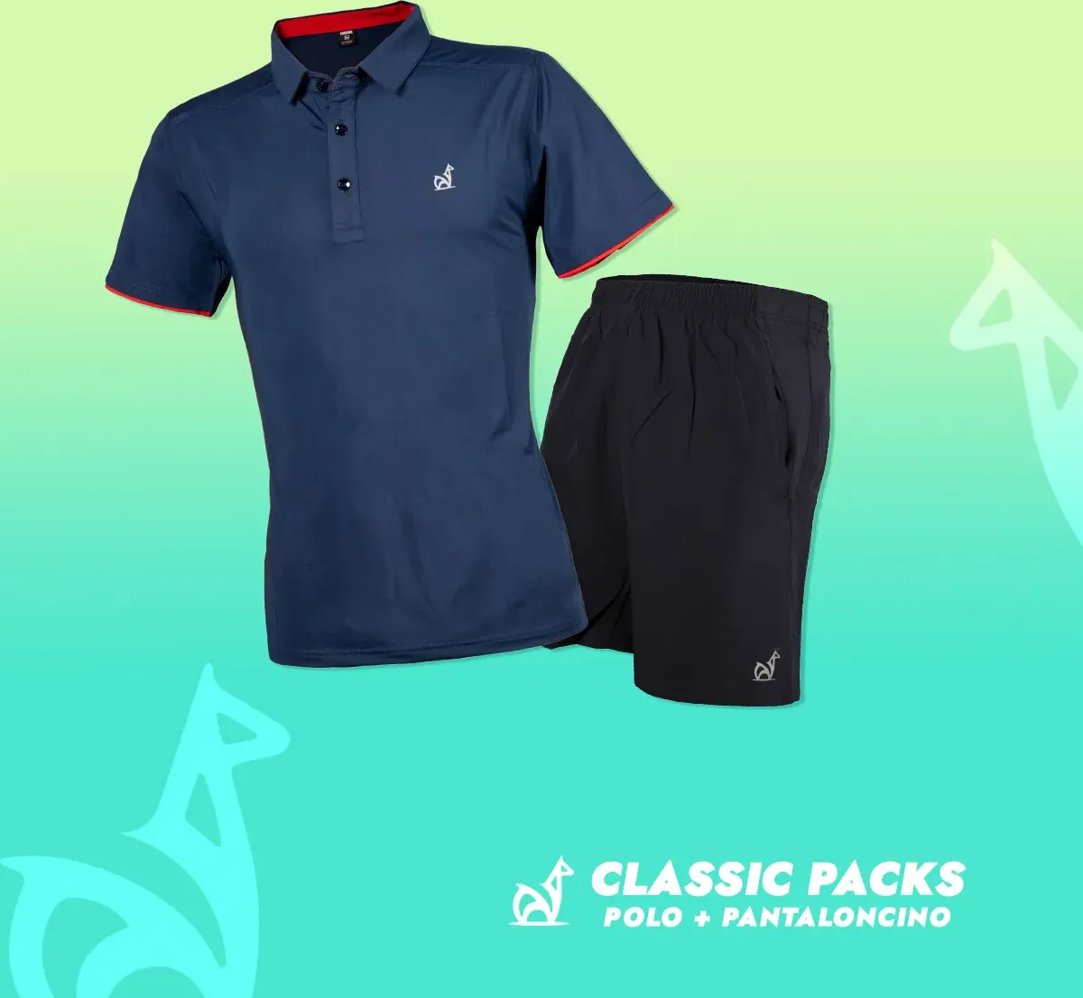 CLASSIC PACKS polo + pantaloncino navy