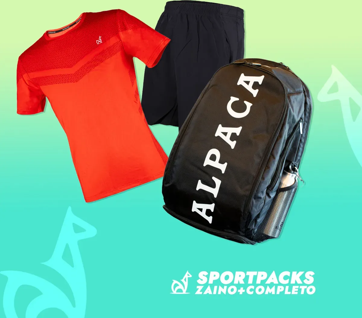 SPORT PACKS Zaino bianco + completo red&black