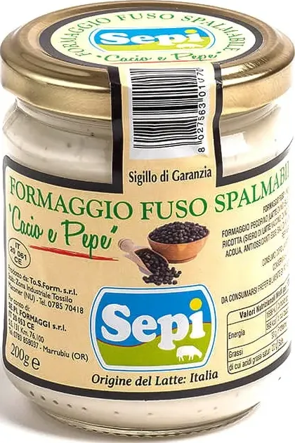 Formaggio Fuso Spalmabile  Cacio e Pepe 200g