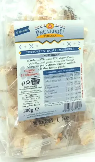 Torrone Di Tonara - Torroncini Extra 200gr. - Misti