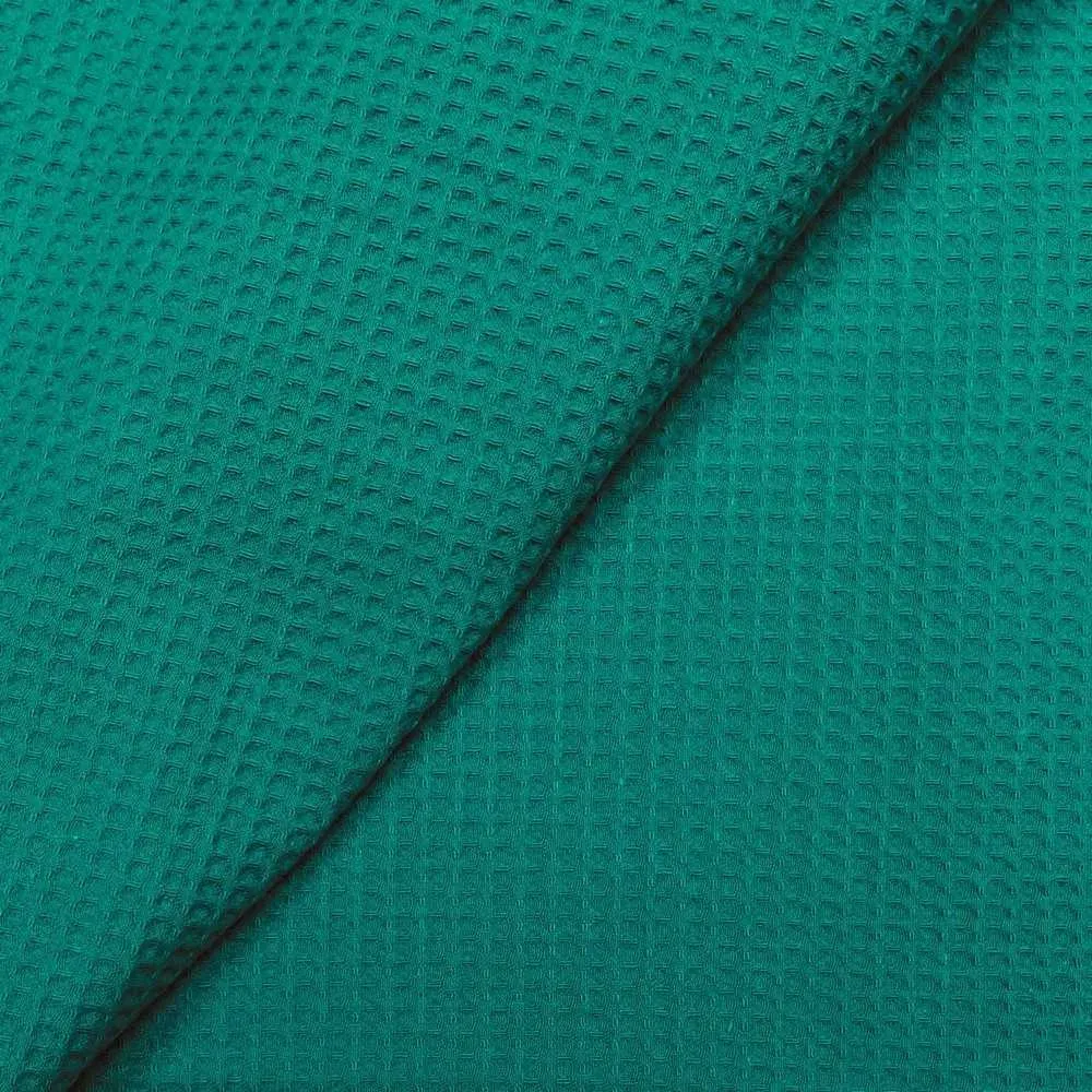 Tessuto Cotone Nido D'Ape 50 Cm Spugna Verde Smeraldo