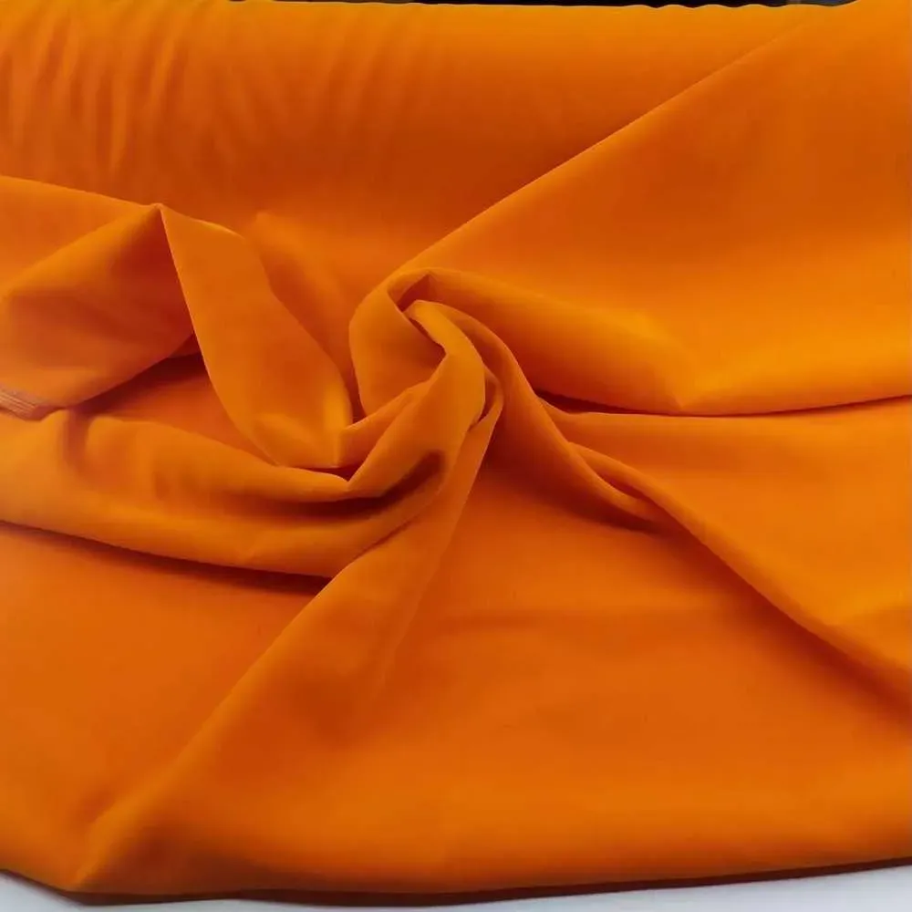 Tessuto Velluto 120 Finta Seta 50 Cm Arancio