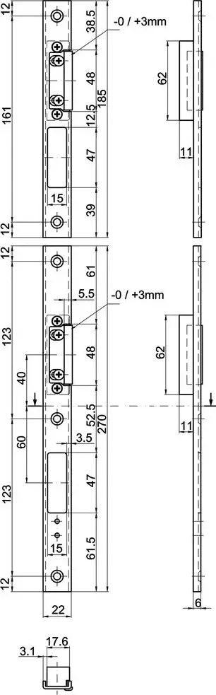 MSL, Maniglia + Guarnizione porte, Kit Controcartelle MSL BV-24421, DIN D (Frontale)