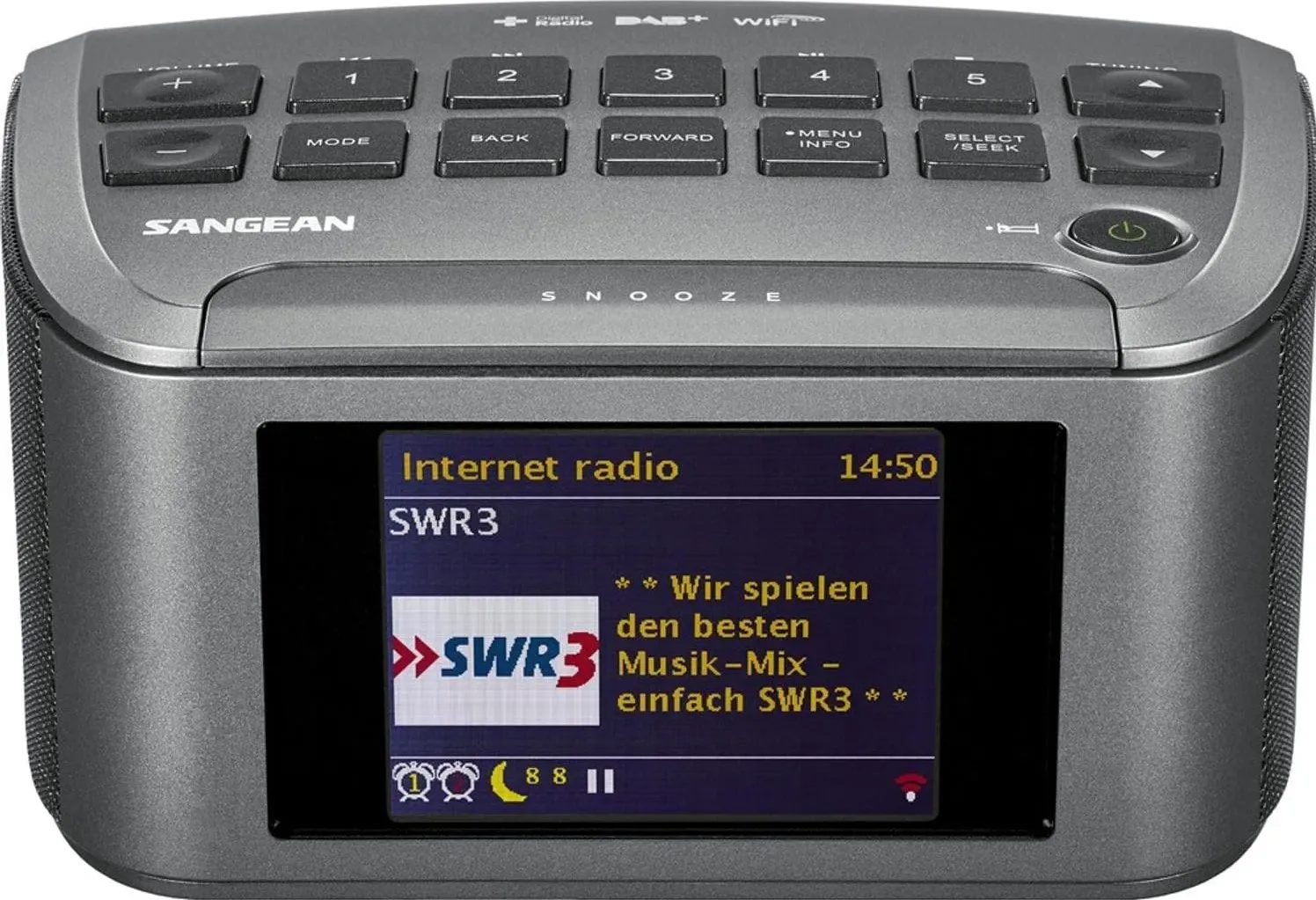 Sangean RCR-11WF (FM, Bluetooth, WiFi), Radio, Grigio