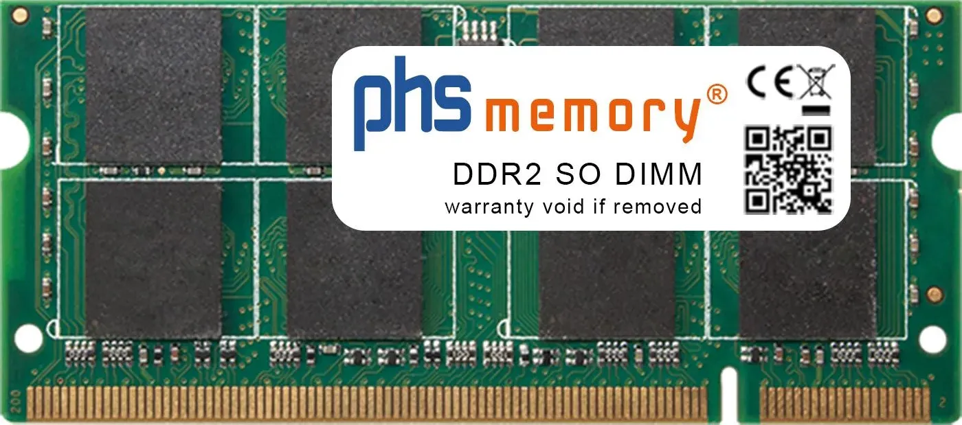 PHS-memory 2GB di memoria RAM per HP Pavilion dv9530em DDR2 SO DIMM 667MHz PC2-5300S (HP Pavilion dv9530em, 1 x 2GB), Memoria RAM (modelli specifici)