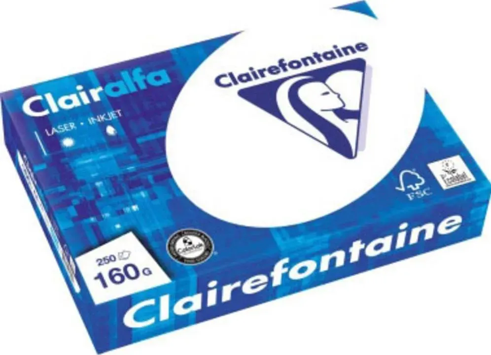 Clairefontaine, Carta, Clairalfa (A4, 160 g/m², 250 x)