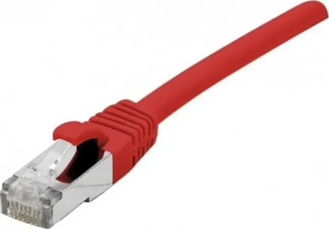 Exertis Connect Patchkabel S/FTP, PiMF, Cat.6A, rot, 0,5 m Kategorie: Cat.6A Class EA (2x RJ45), Rohmaterial: Kab... (S/FTP, S/STP, CAT7, 0.50 m), Cavo di rete