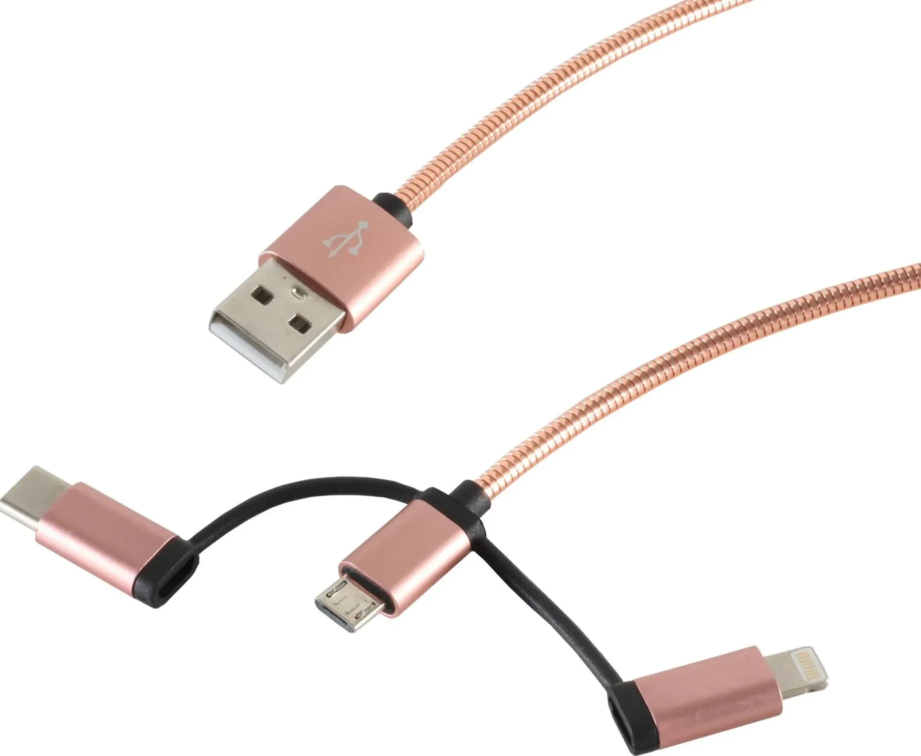 Shiverpeaks 14-50074 Cavo USB A Micro-USB B Maschio Oro Rosa da 1 m (1 m, USB 2.0), Cavo USB