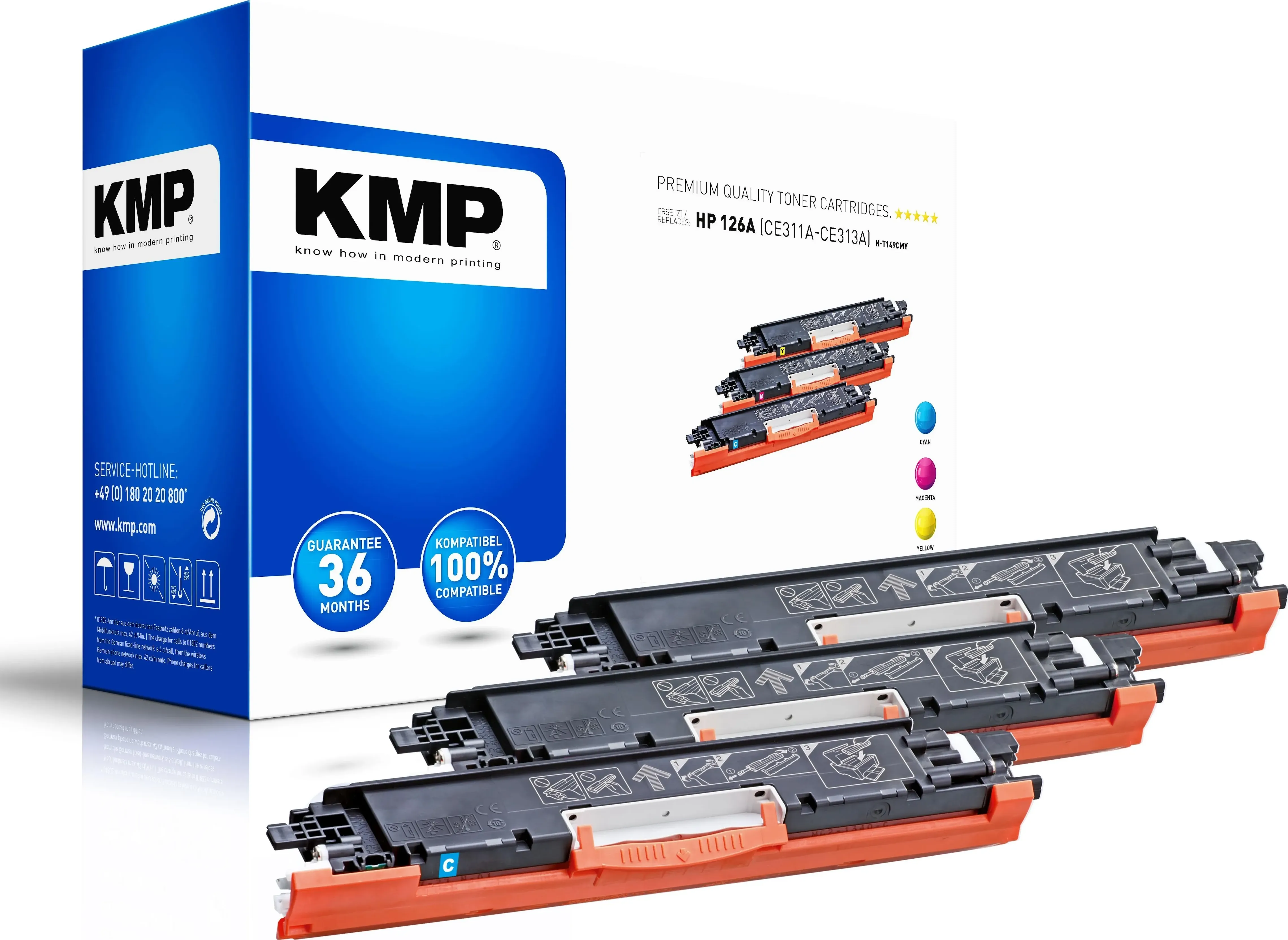 KMP, Toner, 126A (M, C, Y)