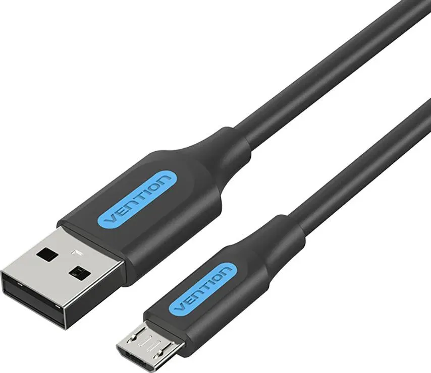 Vention Cavo di ricarica da USB 2.0 a Micro USB COLBF 1m (nero) (1 m, USB 2.0), Cavo USB