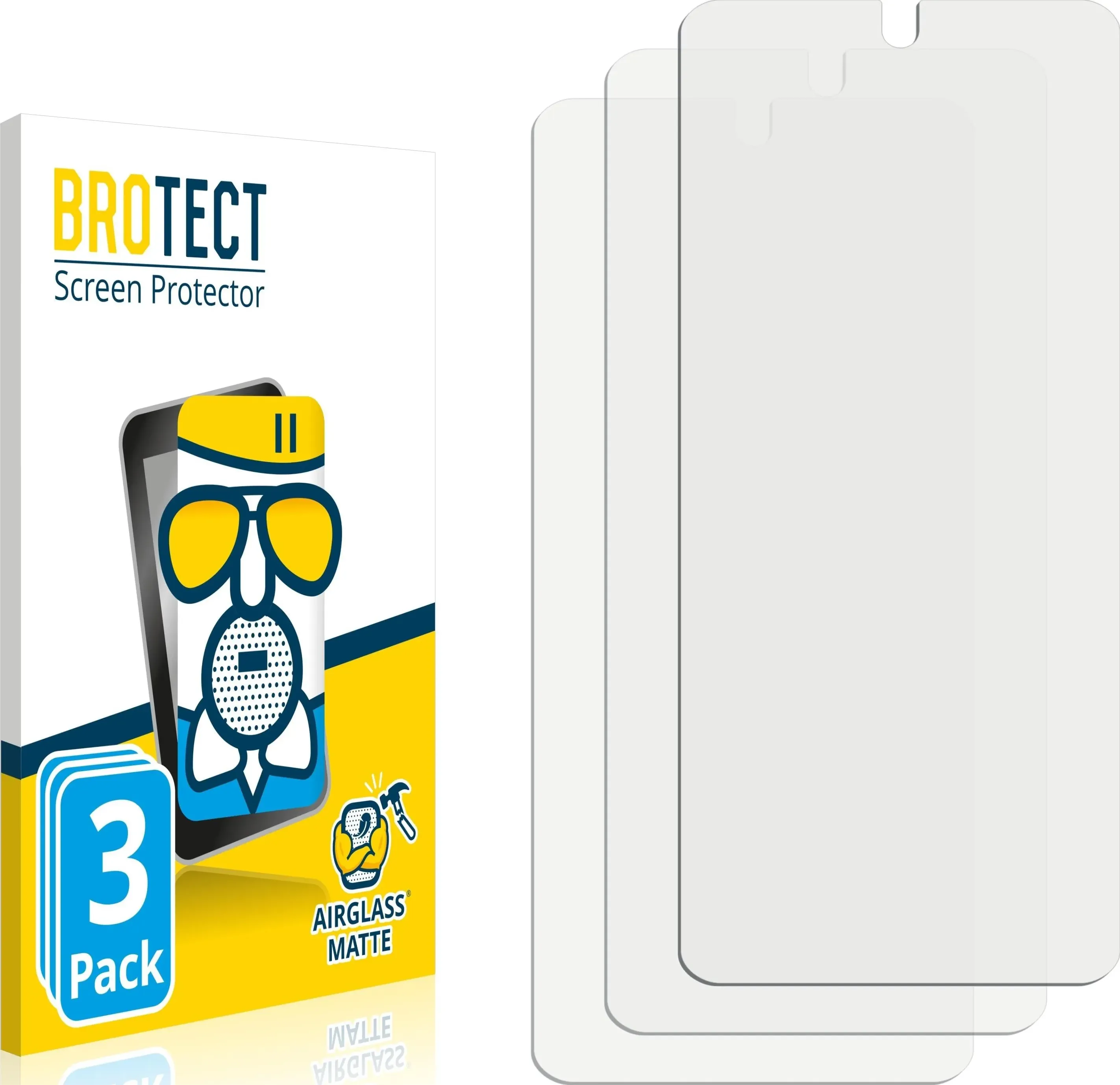 BROTECT AirGlass Vetro Opaco (3 Pezzo/i, Motorola Moto G13), Pellicola protettiva smartphone