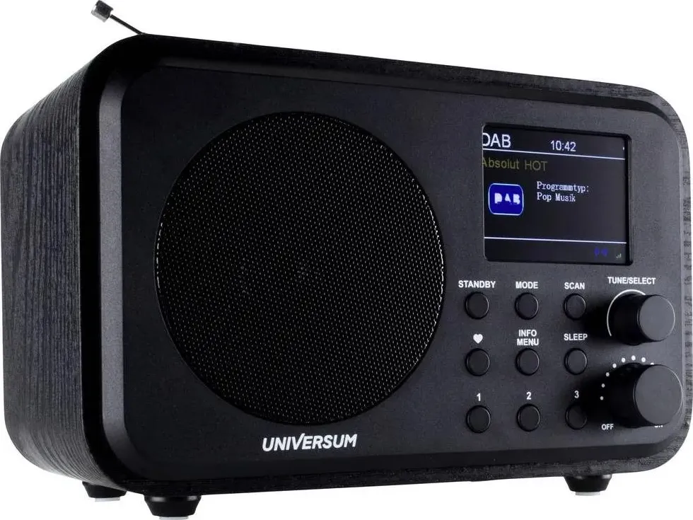 Universum DR 300-20 Radio da tavolo DAB+, FM Bluetooth, DAB+, FM ricaricabile Nero (DAB, VHF, Bluetooth), Radio, Nero