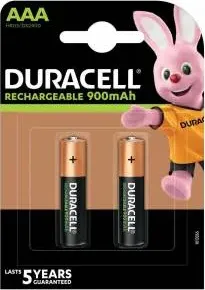 (1 confezione) duracell ricar. batterie 2pz ministilo 900mah hr03 d...