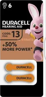 (1 confezione) duracell activeair batterie 6pz acustiche medical da13