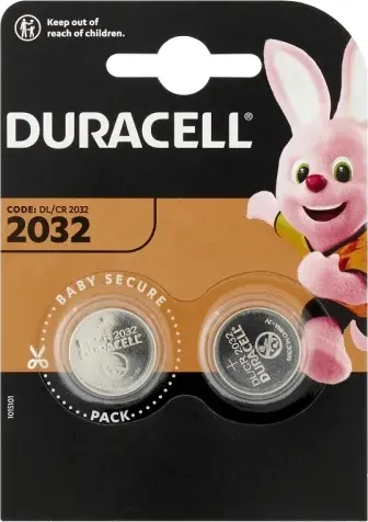 (1 confezione) duracell lithium batterie 2pz bottone dl/cr2032