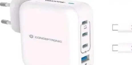 Conceptronic althea18w 4-port 100w gan usb pd charger