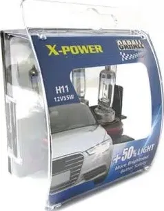 Coppia Lampada H11 12V 55W PGJ19-2 X-Power +50% Luminosita