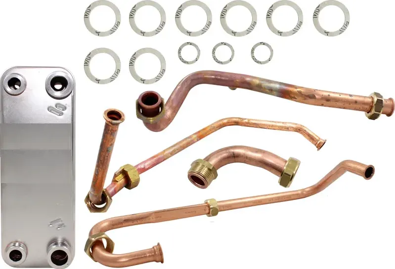 Scambiatore Sanitario Secondario 14 Piastre Caldaia Vaillant 0020073793 Con Kit