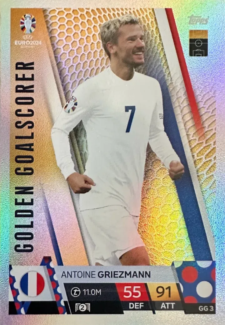 N.GG 3  Antoine Griezmann France Golden Goalscorer - Match Attax Euro 2024 Topps