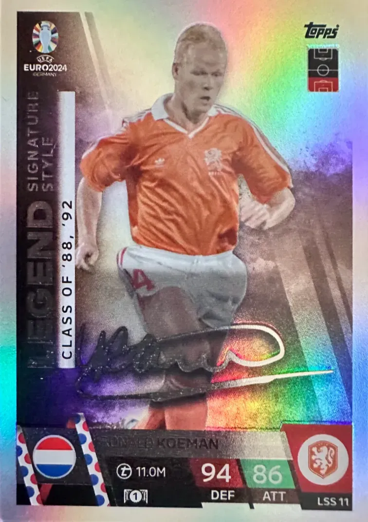 N.LSS 11  Koeman Netherlands Signature Style - Match Attax Euro 2024 Topps