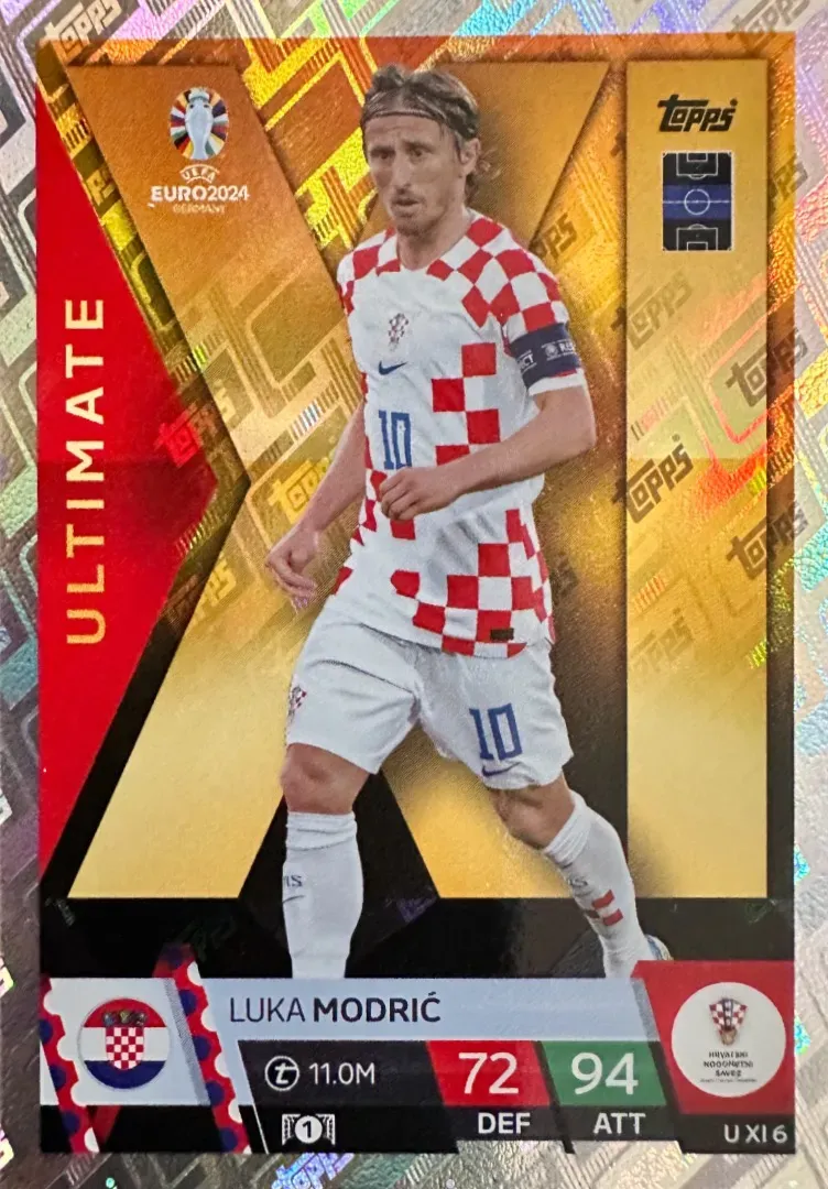 N.U XI 6  Luka Modri? Croatia Ultimate XI - Match Attax Euro 2024 Topps