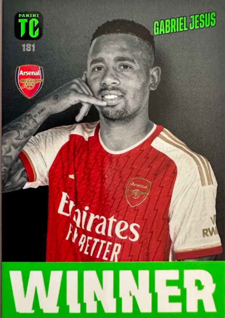 N.181  Gabriel Jesus Arsenal Winner - Top Class 2024 Panini