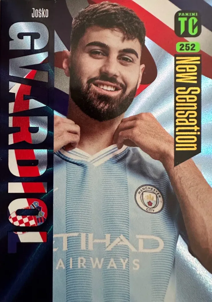 N.252  Josko Gvardiol Manchester City New Sensation - Top Class 2024 Panini