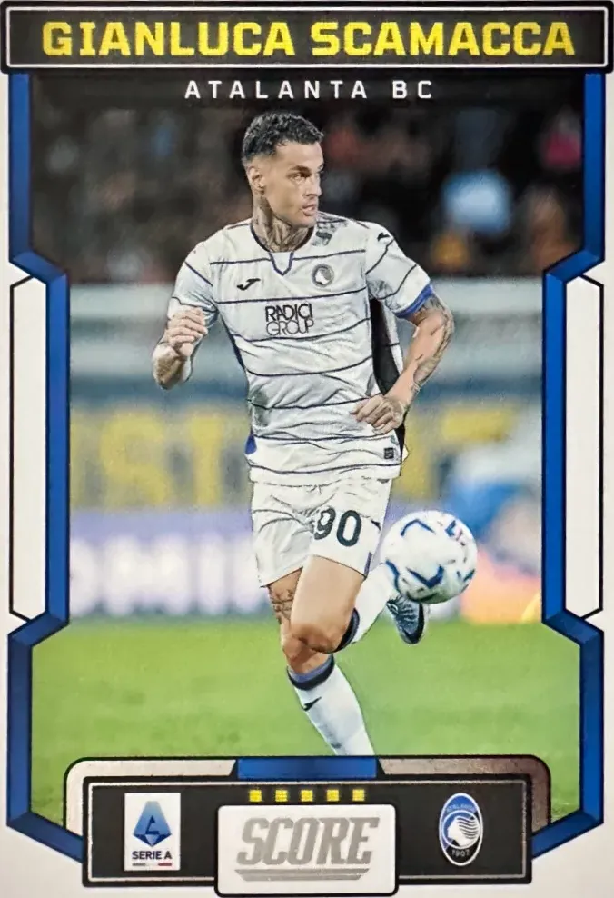 (001)   N.1  Gianluca Scamacca Atalanta Base  - Score Serie A 2023/24 Panini