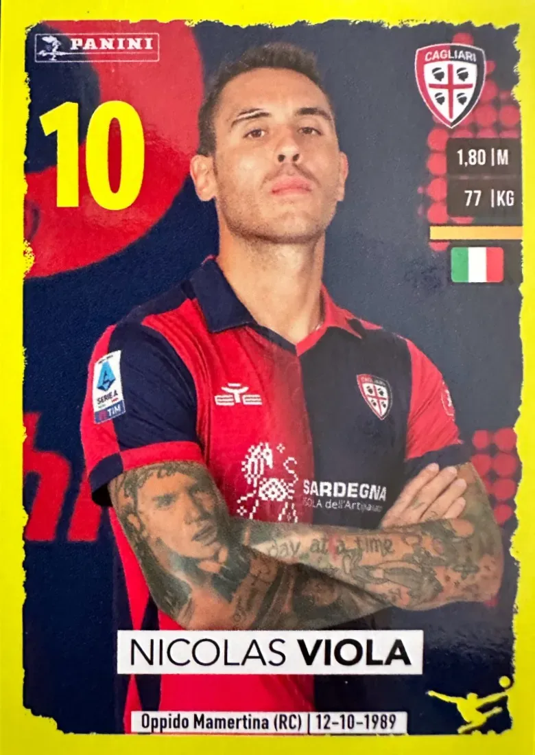 N.U6 Nicolas Viola Cagliari  upgrade - Calciatori Panini 2023/24