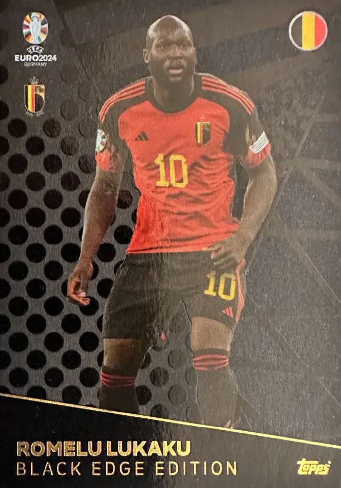 N.BE1  Romelu Lukaku Belgium Black Edge - Match Attax Euro 2024 Topps